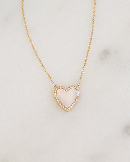 Mother of Pearl Heart Necklace