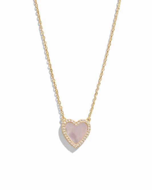 Mother of Pearl Heart Necklace
