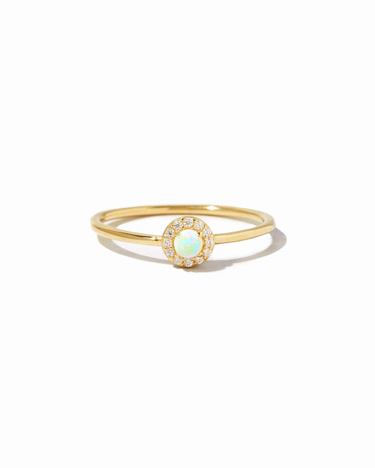 Solitaire Opal Ring