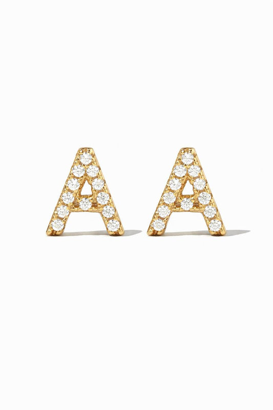 Pavé Initial Studs