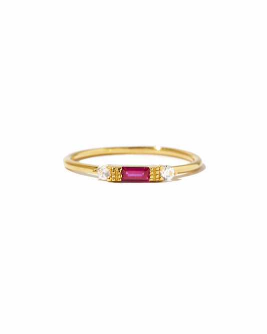 Ruby Baguette Ring