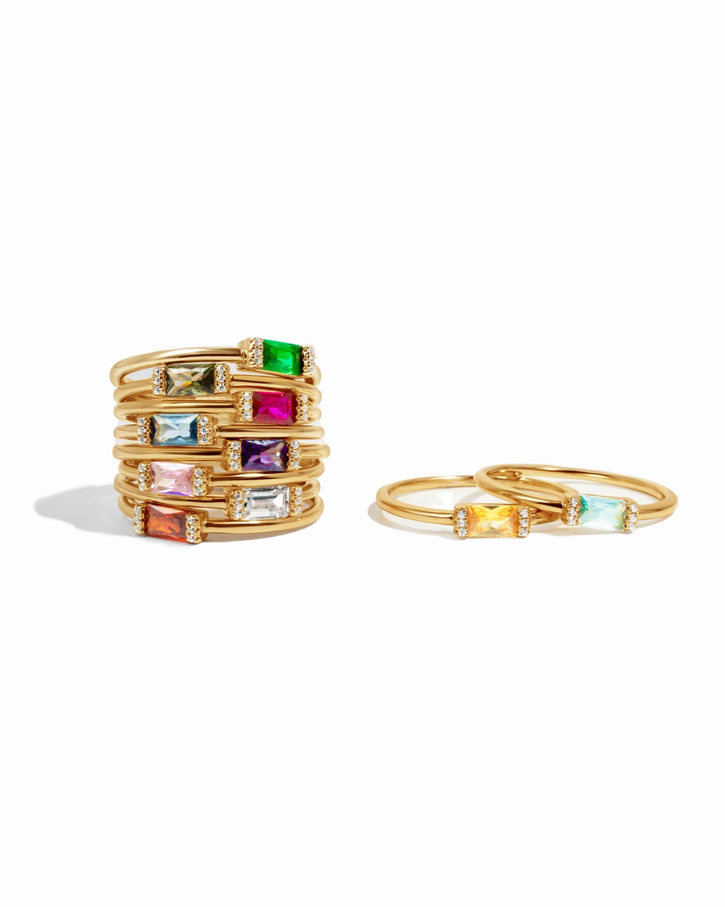 Peridot Simple Baguette Ring