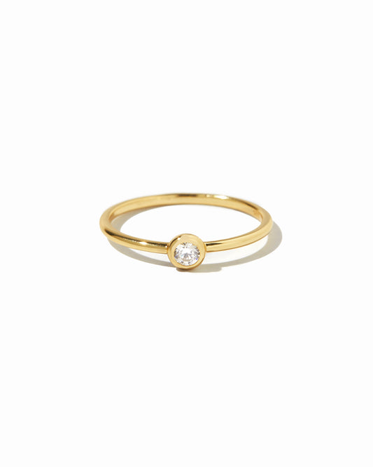 Solitaire Bezel Ring