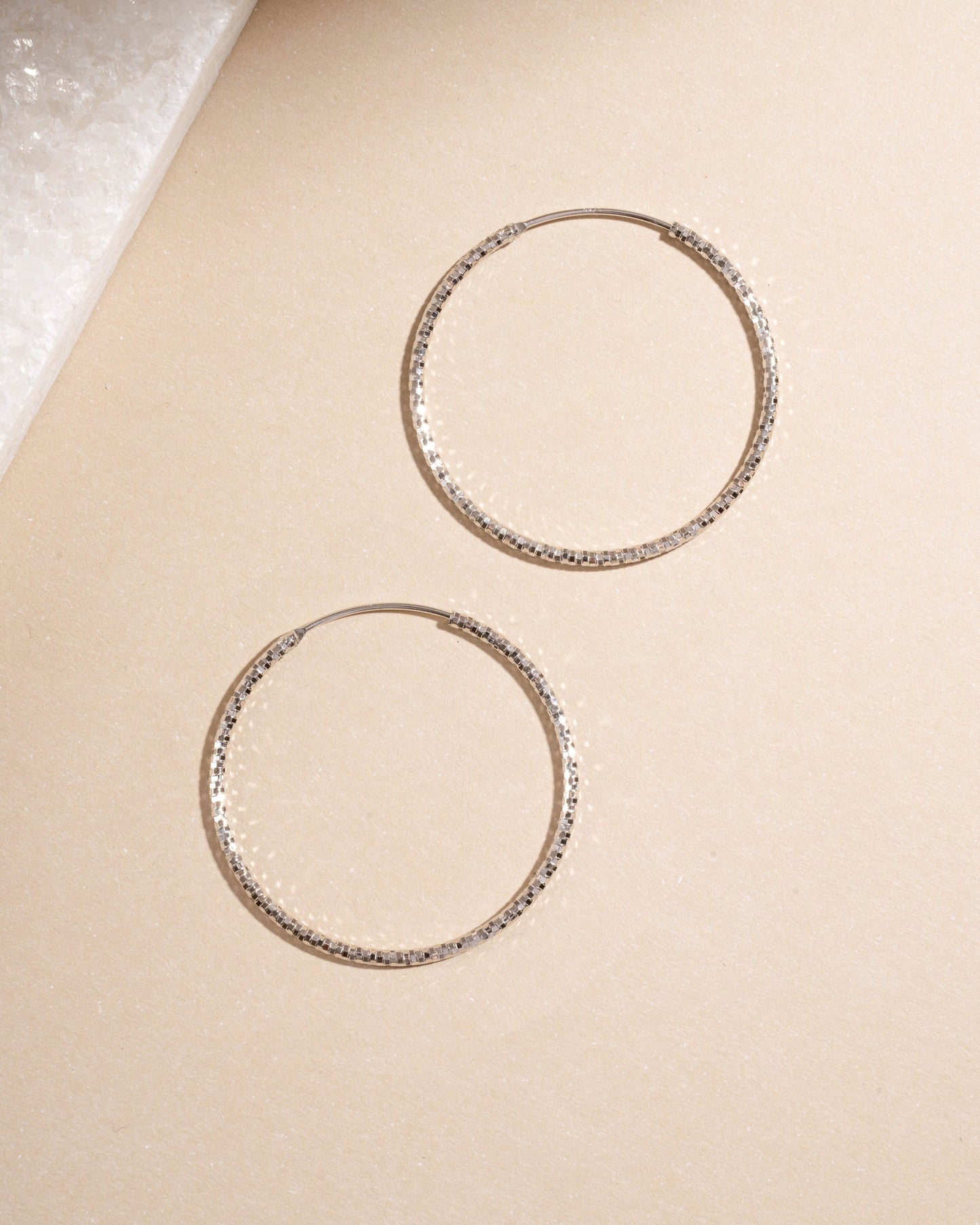 40mm Diamond Cut Hoops