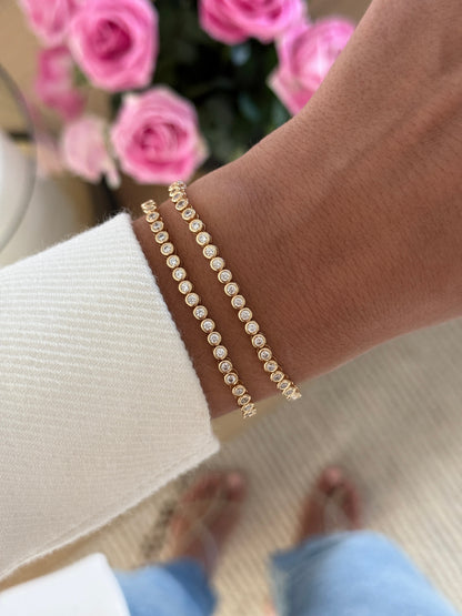 Round Bezel Tennis Bracelet
