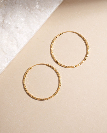40mm Diamond Cut Hoops