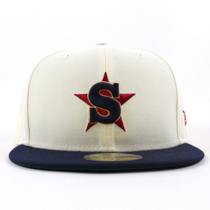 SAN BERNARDINO SPIRIT HOMETOWN COLLECTION New Era 59Fifty Fitted Hat (Chrome White AQUA GREEN Under Brim)