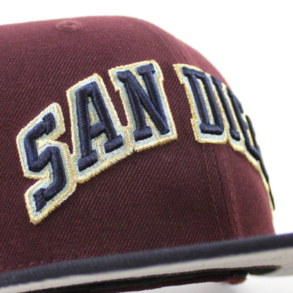 San Diego Padres 30th Anniversary New Era 59Fifty Fitted Hat (Maroon Navy Gray Under Brim)