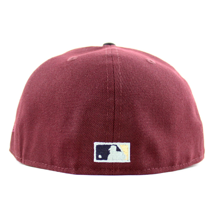 San Diego Padres 30th Anniversary New Era 59Fifty Fitted Hat (Maroon Navy Gray Under Brim)