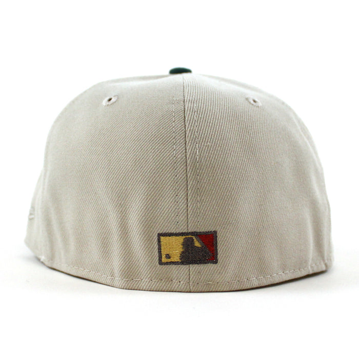 San Diego Padres Stadium Patch New Era 59Fifty Fitted Hat (Stone Needle Green Pinot Red Under Brim)