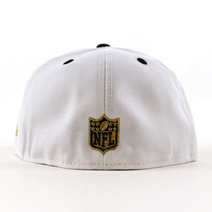 San Francisco 49ers 5950 Days 60 Seasons New Era 59Fifty Fitted Hat (White Gold Black Gray Under Brim)
