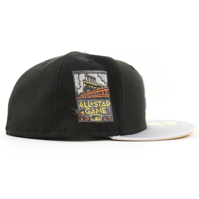 San Francisco Giants 2007 All Star Game New Era 59Fifty Fitted Hat (Black Metallic Silver Metallic Gold Under Brim)