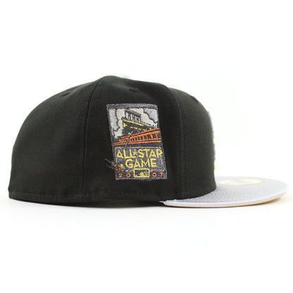 San Francisco Giants 2007 All Star Game New Era 59Fifty Fitted Hat (Black Metallic Silver Metallic Gold Under Brim)