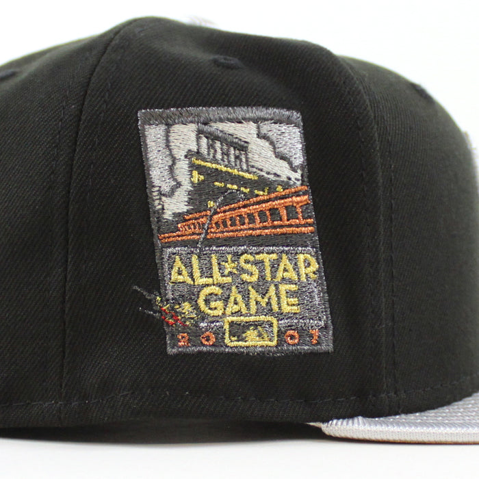 San Francisco Giants 2007 All Star Game New Era 59Fifty Fitted Hat (Black Metallic Silver Metallic Gold Under Brim)