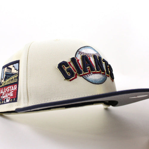 San Francisco Giants 2007 All Star Game New Era 59Fifty Fitted Hat (Chrome White Navy Gray Under Brim)