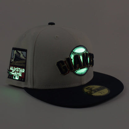 San Francisco Giants 2007 All Star Game New Era 59Fifty Fitted Hat (Chrome White Navy Gray Under Brim)