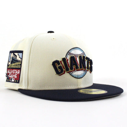 San Francisco Giants 2007 All Star Game New Era 59Fifty Fitted Hat (Chrome White Navy Gray Under Brim)