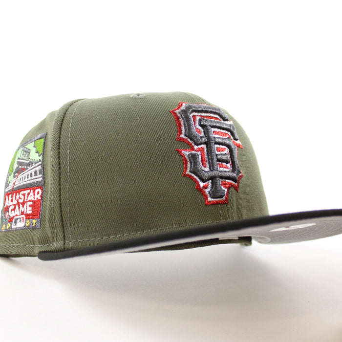 San Francisco Giants 2007 All Star Game New Era 59Fifty Fitted Hat (Olive Black Gray Under Brim)