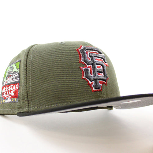 San Francisco Giants 2007 All Star Game New Era 59Fifty Fitted Hat (Olive Black Gray Under Brim)