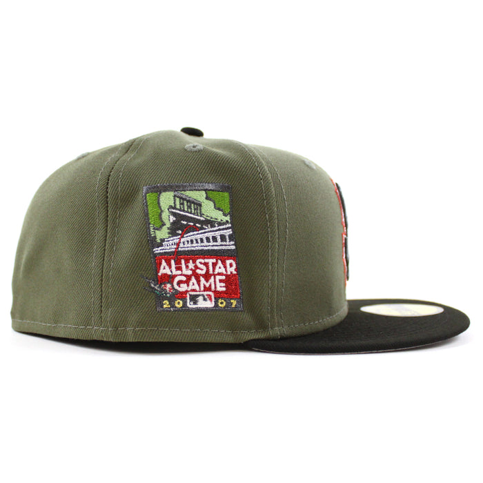 San Francisco Giants 2007 All Star Game New Era 59Fifty Fitted Hat (Olive Black Gray Under Brim)