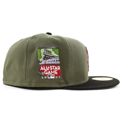 San Francisco Giants 2007 All Star Game New Era 59Fifty Fitted Hat (Olive Black Gray Under Brim)