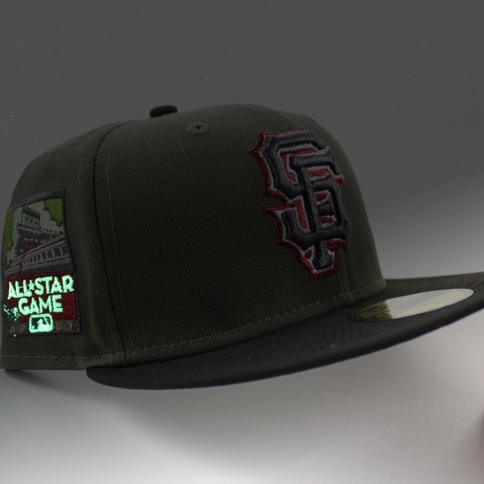 San Francisco Giants 2007 All Star Game New Era 59Fifty Fitted Hat (Olive Black Gray Under Brim)