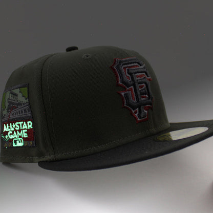 San Francisco Giants 2007 All Star Game New Era 59Fifty Fitted Hat (Olive Black Gray Under Brim)