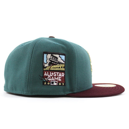 San Francisco Giants 2007 All Star Game New Era 59Fifty Fitted Hat (Pine Green Maroon Gray Under Brim)