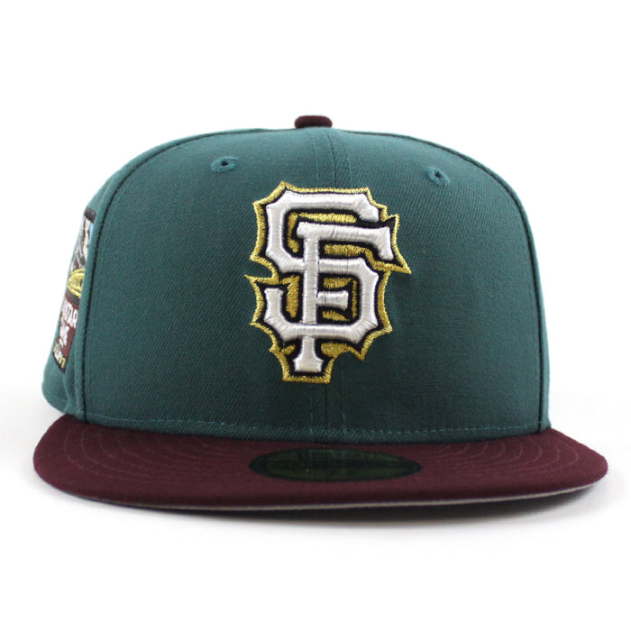 San Francisco Giants 2007 All Star Game New Era 59Fifty Fitted Hat (Pine Green Maroon Gray Under Brim)