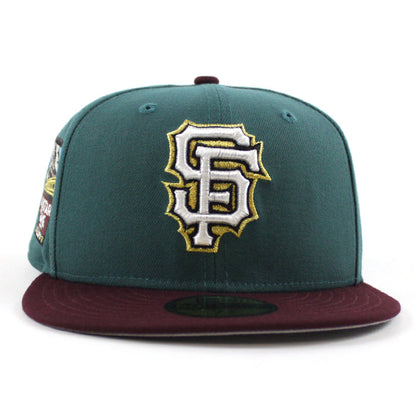 San Francisco Giants 2007 All Star Game New Era 59Fifty Fitted Hat (Pine Green Maroon Gray Under Brim)