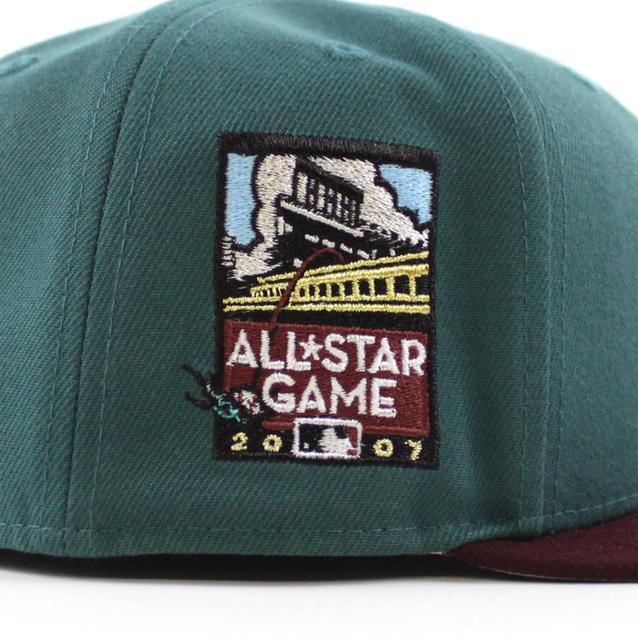 San Francisco Giants 2007 All Star Game New Era 59Fifty Fitted Hat (Pine Green Maroon Gray Under Brim)