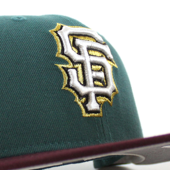San Francisco Giants 2007 All Star Game New Era 59Fifty Fitted Hat (Pine Green Maroon Gray Under Brim)