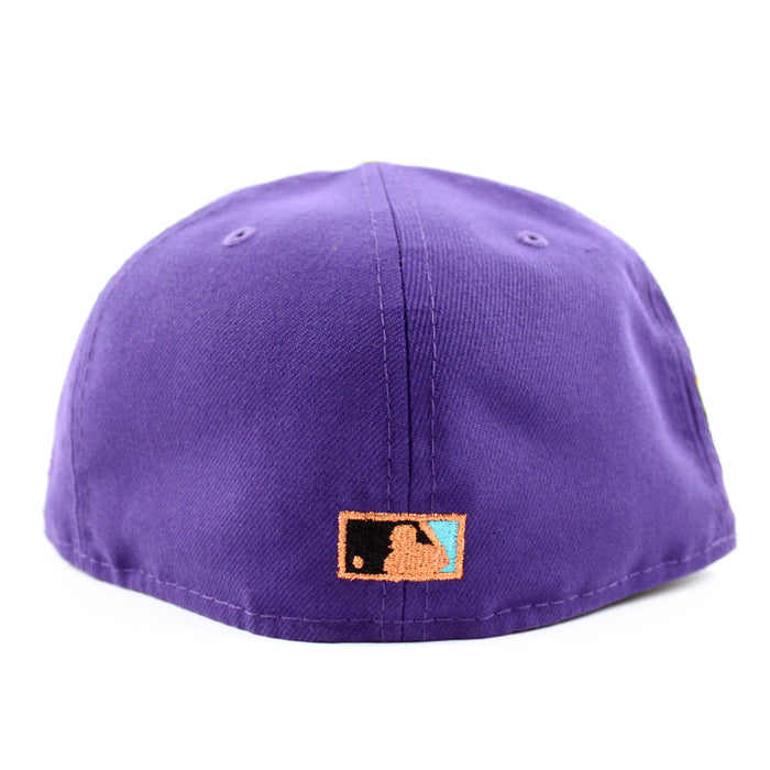 San Francisco Giants INAUGURAL YEAR 2000 New Era 59Fifty Fitted Hat (GITD Purple Black Aqua Under Brim)