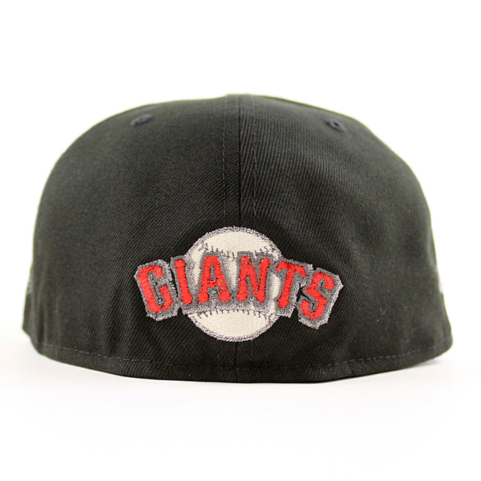 San Francisco Giants Tell It Good Bye New Era 59Fifty Fitted Hat (Drip Logo Black Chrome White Green Under Brim)
