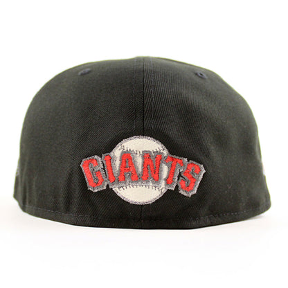 San Francisco Giants Tell It Good Bye New Era 59Fifty Fitted Hat (Drip Logo Black Chrome White Green Under Brim)