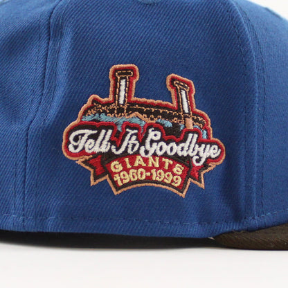 San Francisco Giants Tell It GoodBye New Era 59Fifty Fitted Hat (GITD SeaShore Blue Walnut Khaki Under Brim)