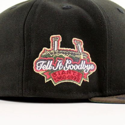 San Francisco Giants Tell It Goodbye patch New Era 59Fifty Fitted Hat (Black WoodLand Camo Green Under Brim)