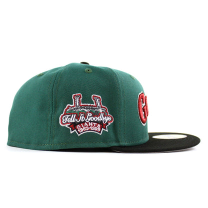 San Francisco Giants Tell It Goodbye patch New Era 59Fifty Fitted Hat (Emerald Black Gray Under Brim)