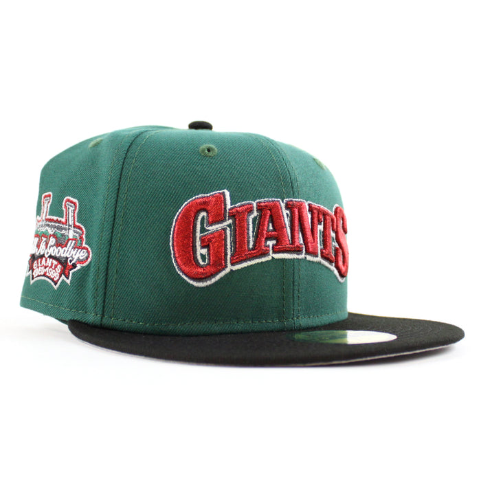 San Francisco Giants Tell It Goodbye patch New Era 59Fifty Fitted Hat (Emerald Black Gray Under Brim)
