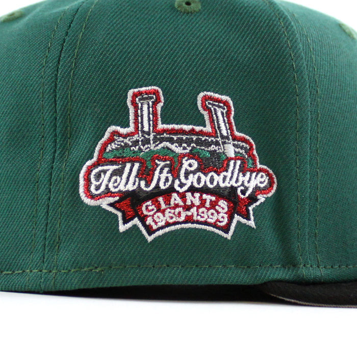 San Francisco Giants Tell It Goodbye patch New Era 59Fifty Fitted Hat (Emerald Black Gray Under Brim)