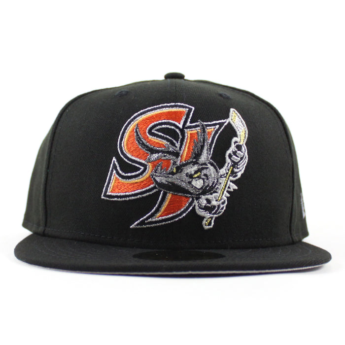 San Jose Barracuda 59Fifty New Era Fitted Hat (Black Gray Under Brim)