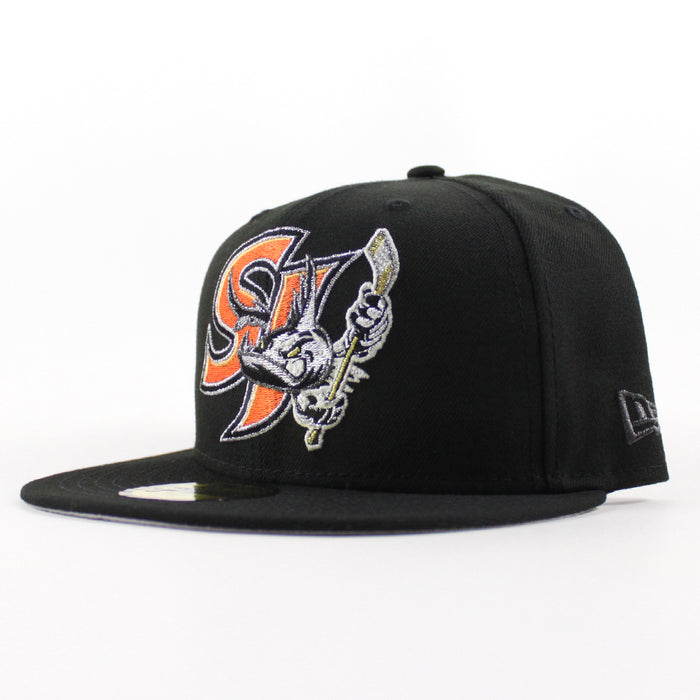 San Jose Barracuda 59Fifty New Era Fitted Hat (Black Gray Under Brim)