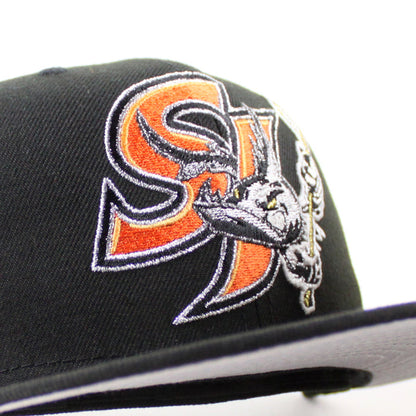 San Jose Barracuda 59Fifty New Era Fitted Hat (Black Gray Under Brim)