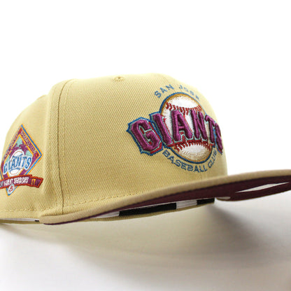 SAN JOSE GIANTS 30th Anniversary New Era 59Fifty Fitted Hat (VEGAS GOLD MAROON KHAKI Under Brim)