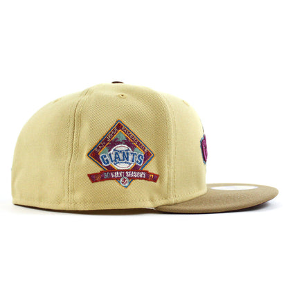 SAN JOSE GIANTS 30th Anniversary New Era 59Fifty Fitted Hat (VEGAS GOLD MAROON KHAKI Under Brim)