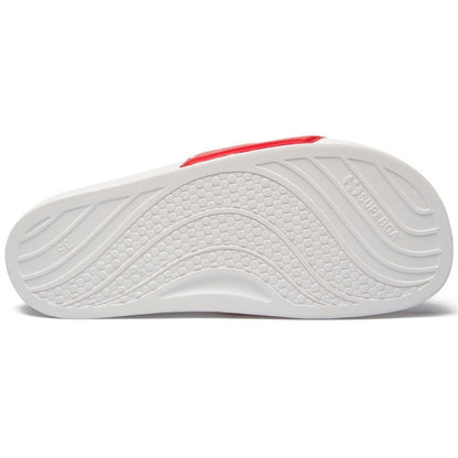 Sandalia 1908 Slides Polysoft White Red Superga