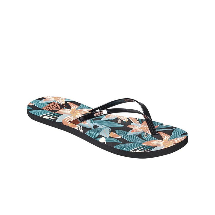 Sandalia Bliss Full Women Black Multi Print Flower Reef