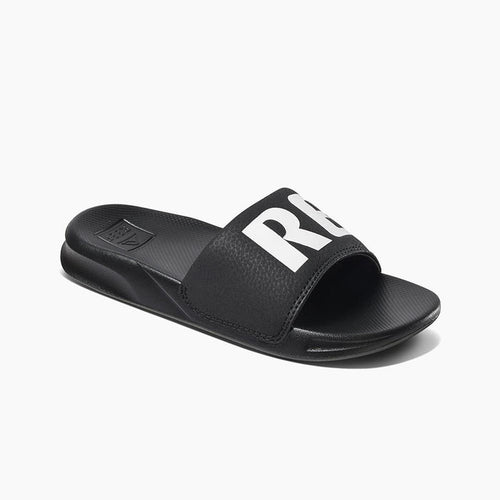 Sandalia One Slide Kids Black White Reef