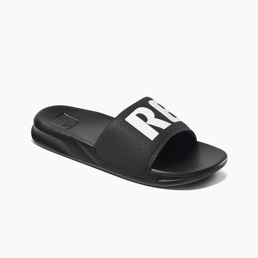 Sandalia One Slide Kids Black White Reef