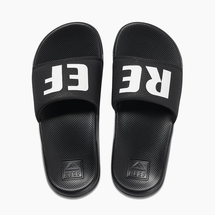 Sandalia One Slide Kids Black White Reef